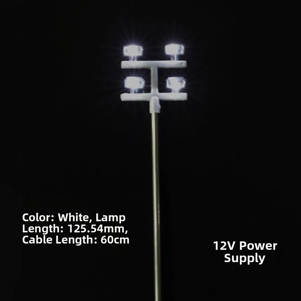 Miniature Street Tower Lamppost 125mm Model Layout 3V 12V LED