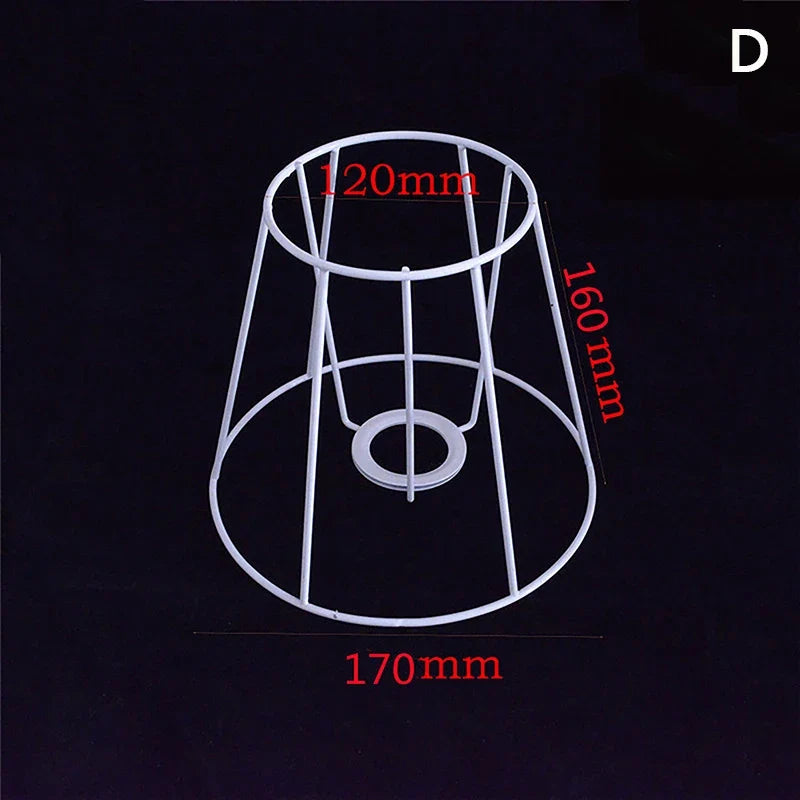 Vintage Iron Wire Lampshade Frame DIY Light Cage Guard Ring