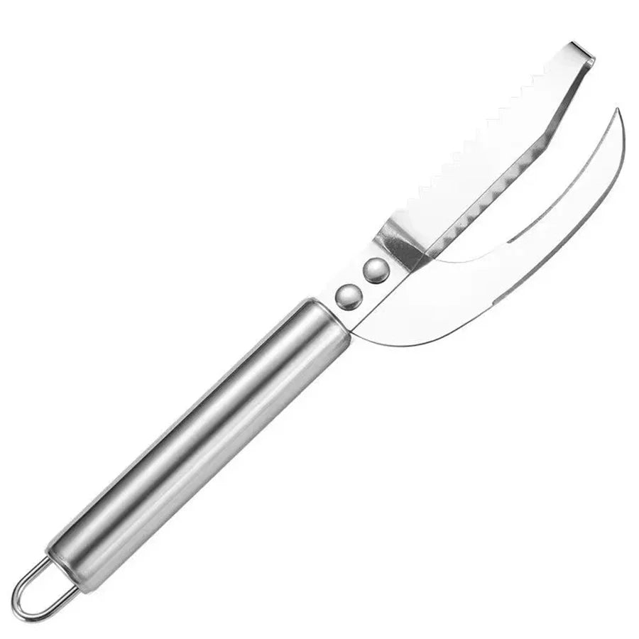 2-in-1 Stainless Steel Fish Scaler & Cutter Kitchen Tool