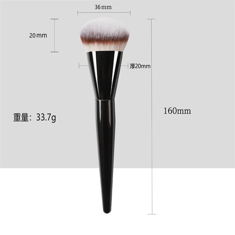 Tongue & Round Head Foundation Brush – Ultra Soft Bristles