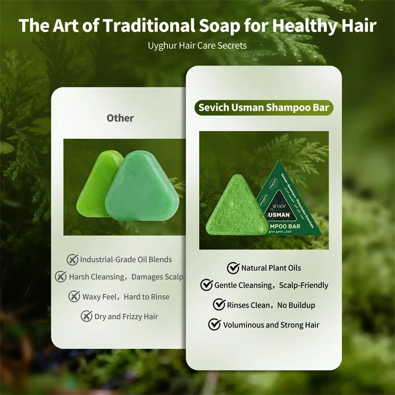 Sevich Usman Grass Herbal Solid Shampoo Bar 120g | Hair Care