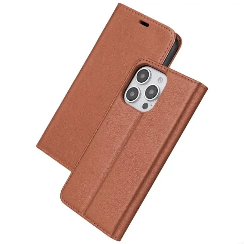 Vintage PU Leather Folio Wallet Case with Card Holder – iPhone 16