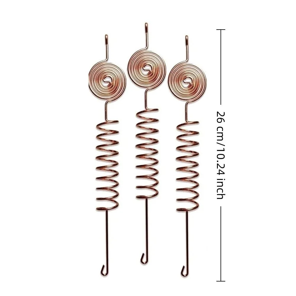 3pcs Copper Coil Electroculture Plant Stakes | Garden Support