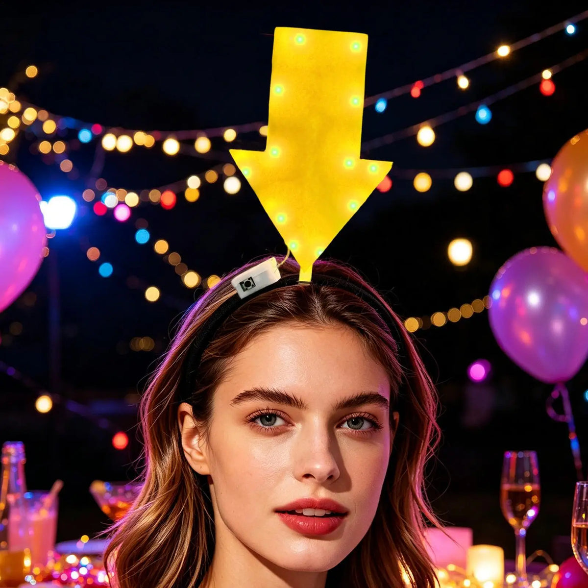 Light-Up Arrow Headband | Glow Party Accessory, Unisex