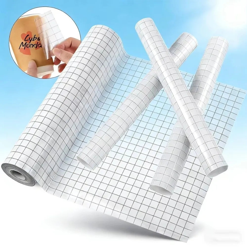 Transparent Transfer Tape Roll – Grid Positioning Lettering Film