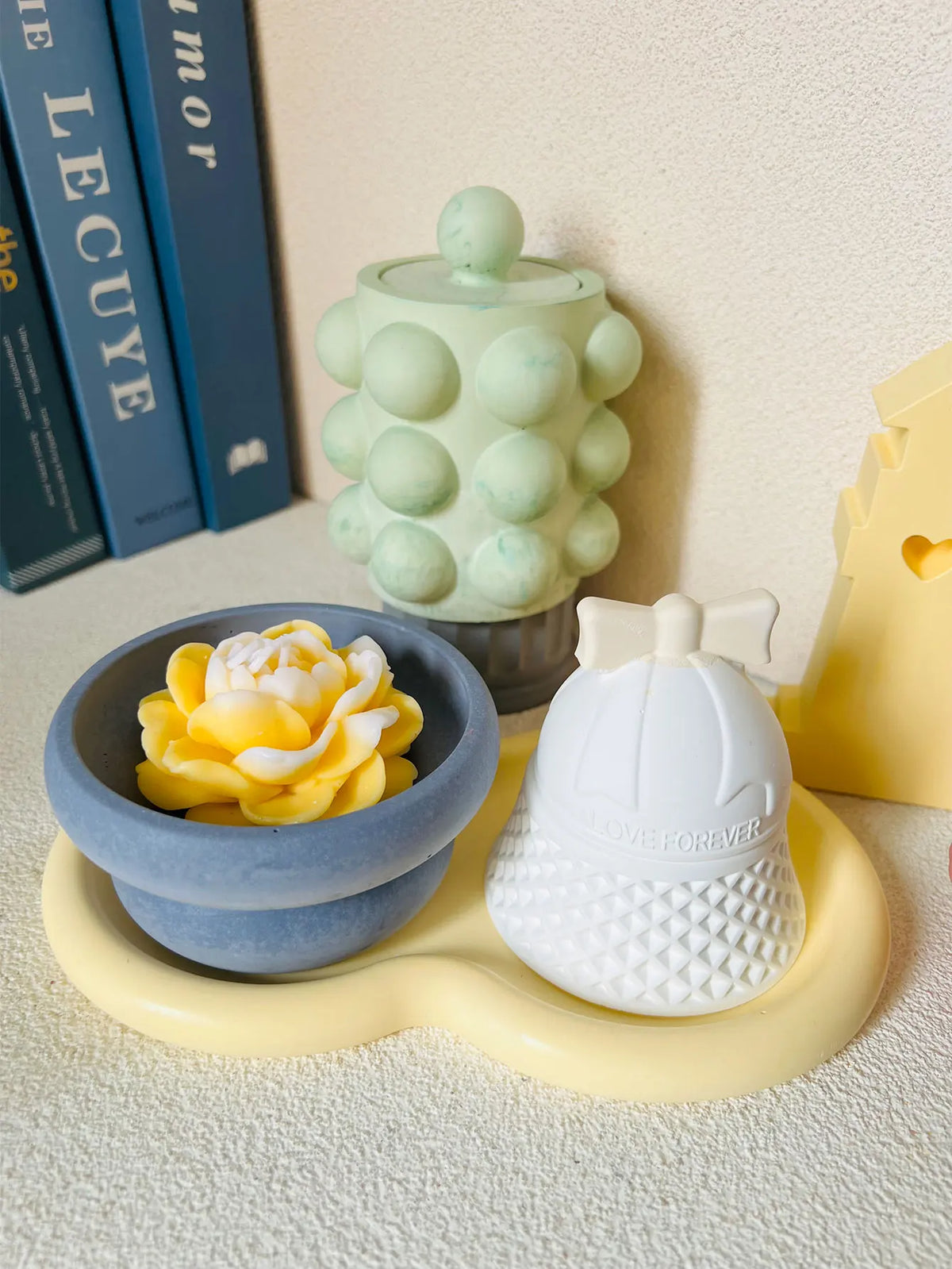 Silicone Candle Mold – Bubble Jar, Donut & Concrete Vessel