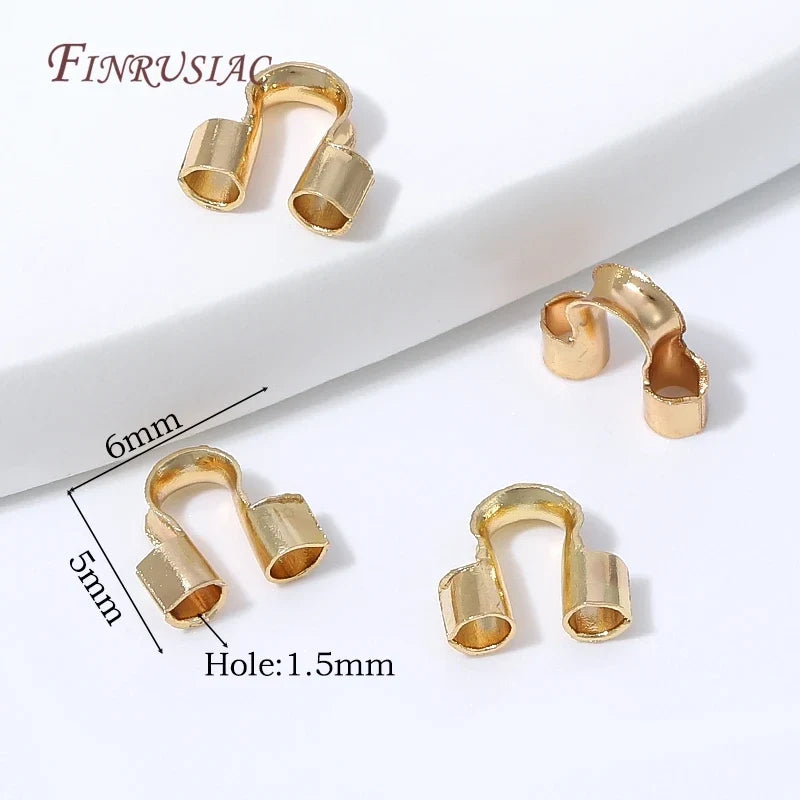 18K Gold Plated End Caps & U-Shape Wire Protectors | Jewelry
