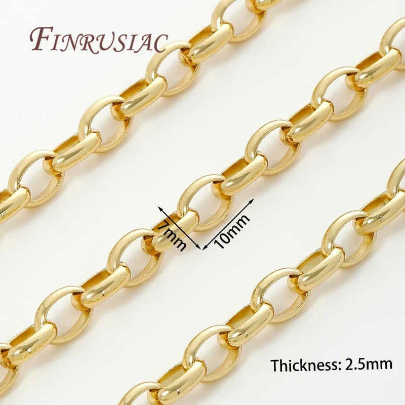 18K Gold Plated Brass Chain – DIY Necklace Jewelry Making