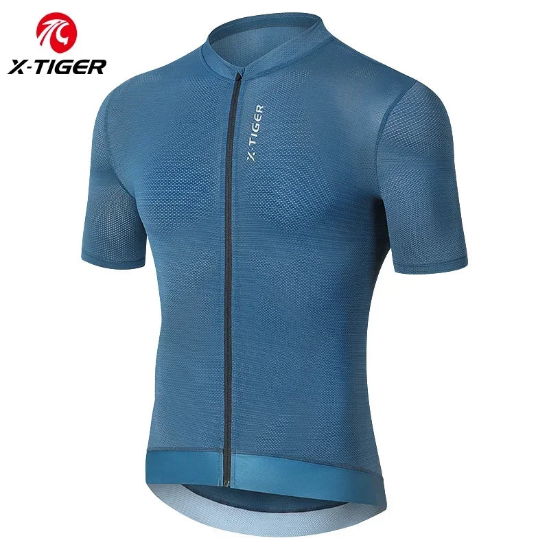 X-TIGER Men's Summer Cycling Jersey | Breathable Short Sleeve