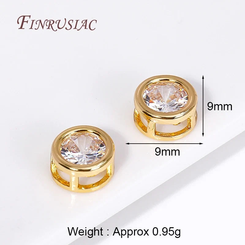 18K Gold Plated Zircon Spacer Beads – DIY Jewelry Findings