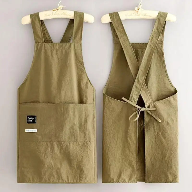 Breathable Cotton Kitchen Apron – Home & Restaurant Use
