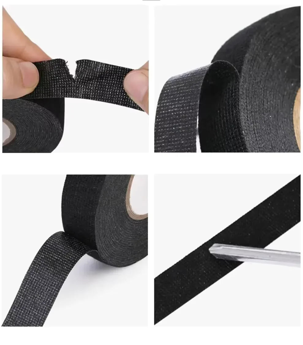 Velvet Car Wiring Harness Tape 9–25mm x 10m | Noise Reduction