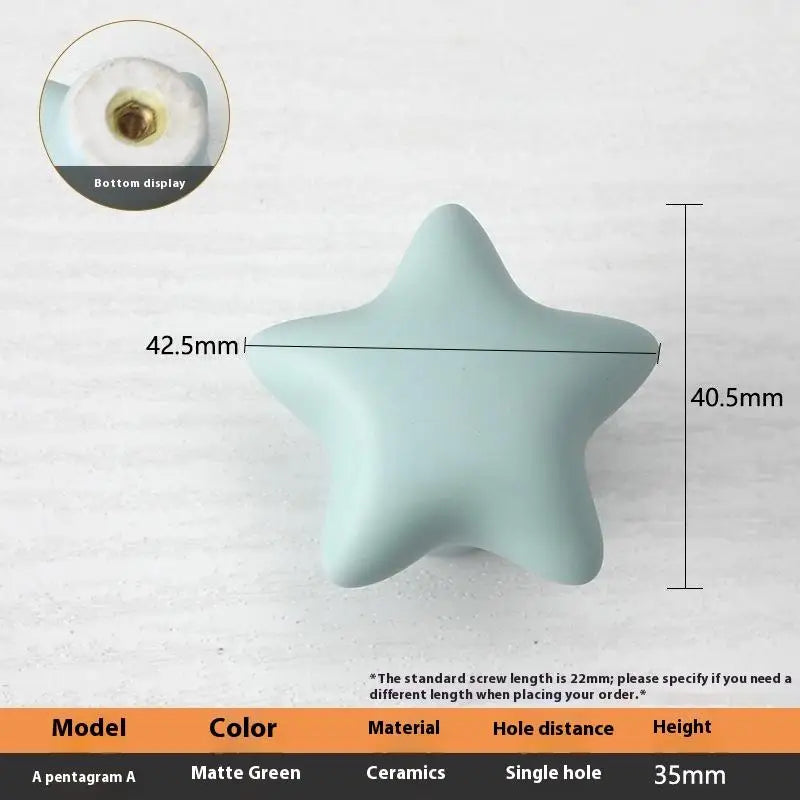 Nordic Ceramic Macaron Kids Cabinet Knobs & Drawer Handles
