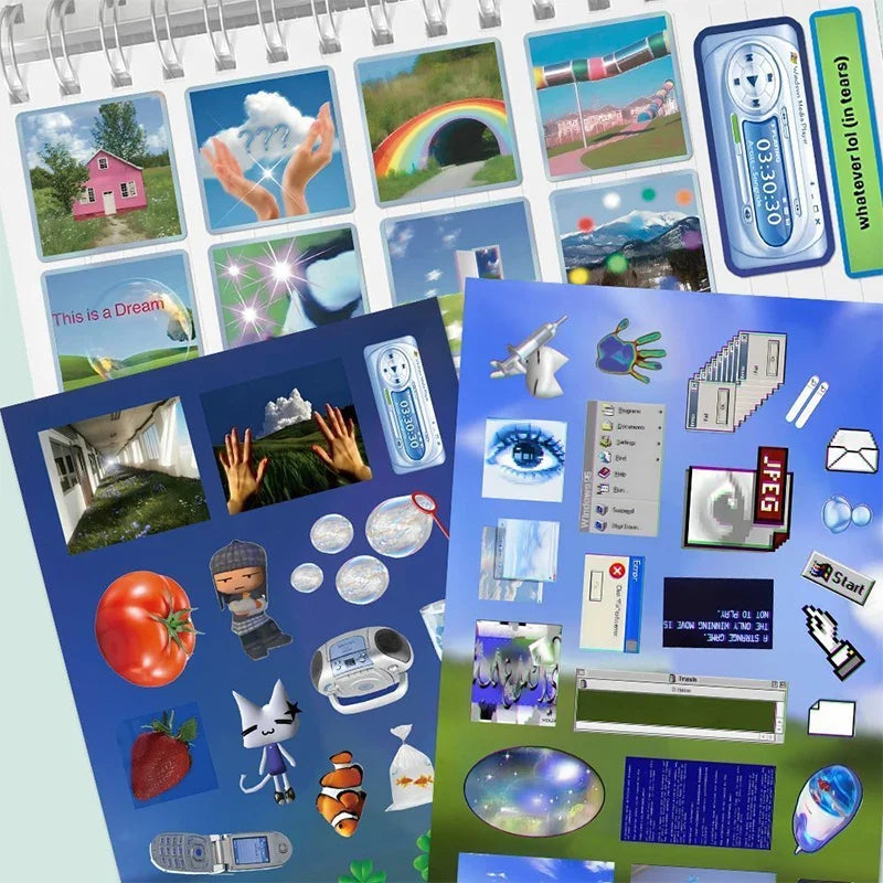 Y2K Dreamcore Retro Stickers for Scrapbooking – 4/16 Pack