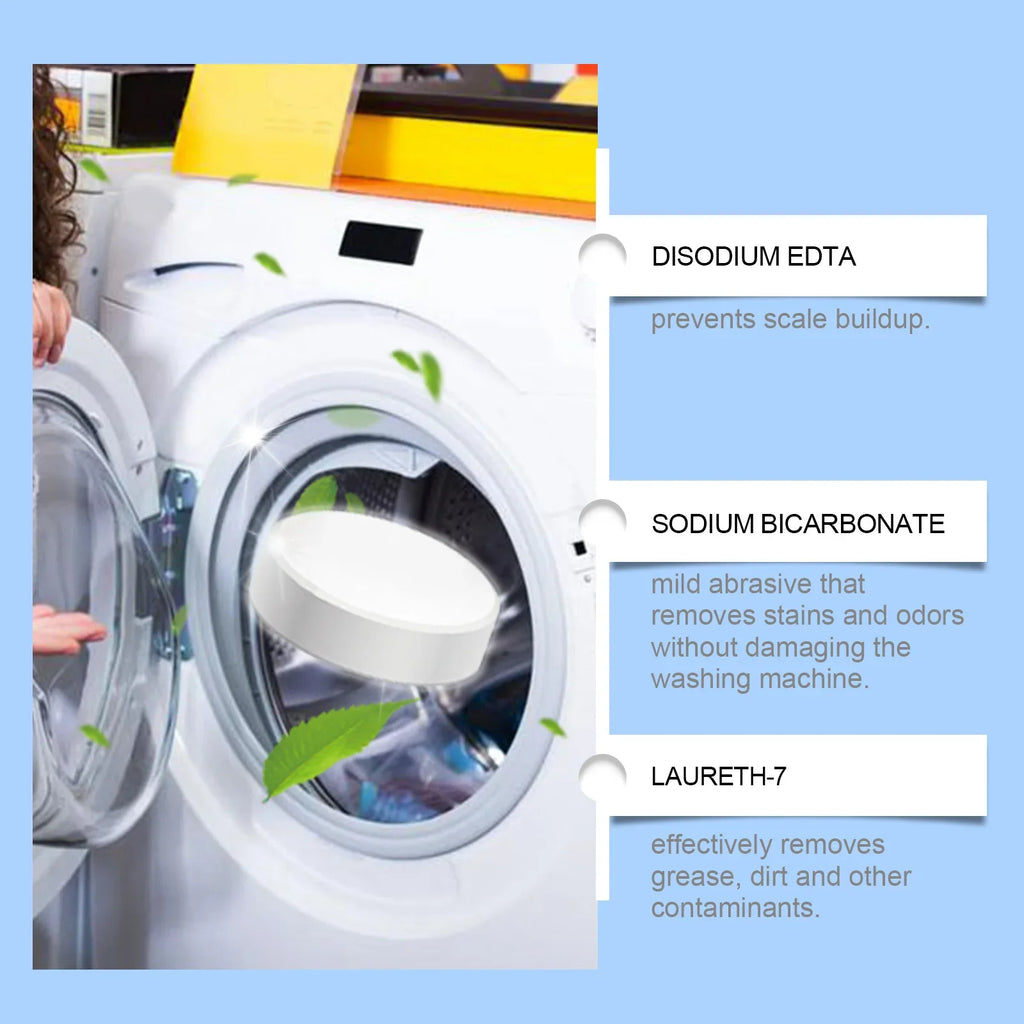 Washing Machine Cleaning Tablets – Deep Clean & Odor Remover 10pk