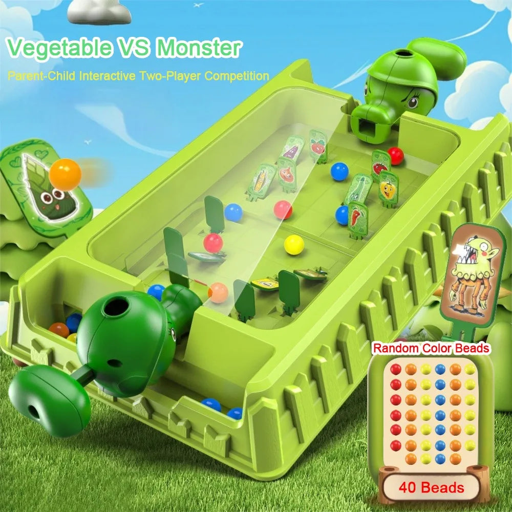 2-Player Tabletop Pinball Battle Game | 20/40/60 Beads