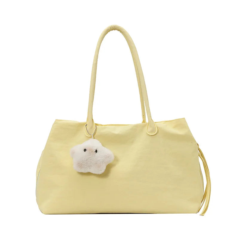 Korean-Style Large Capacity Lightweight Nylon Handbag for Women