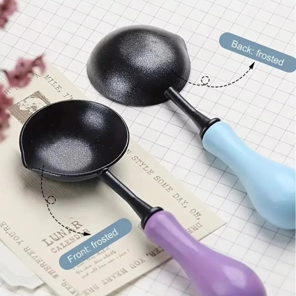 Non-Stick Wax Sealing Spoon – Reusable Wood Handle Tool