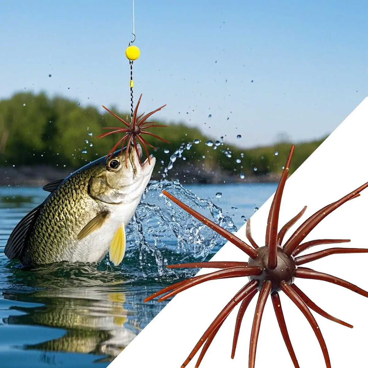 Realistic Sea Urchin Fishing Lure – Soft Silicone Bait