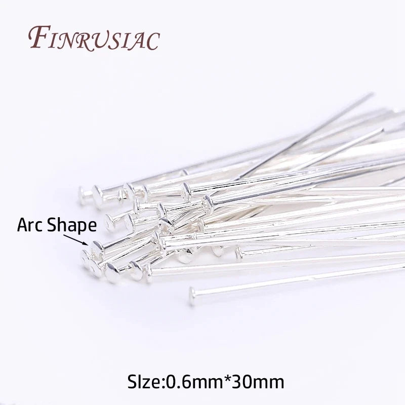 Arc-Shaped Flat Head Pins – Gold/Silver Plated Jewelry Findings