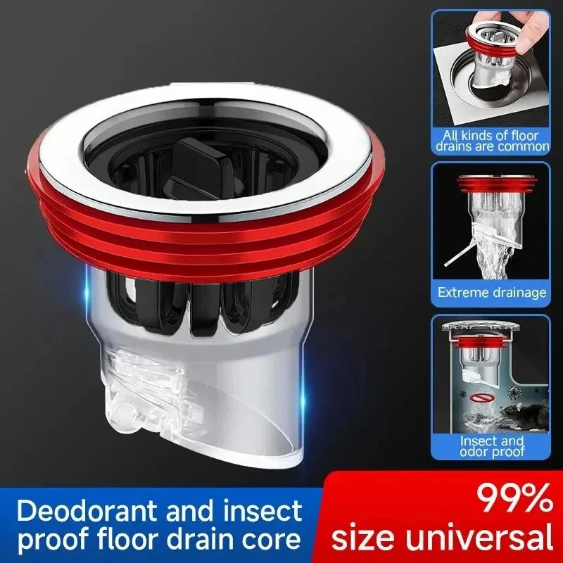 Odor Proof Floor Drain Valve & Sewer Core Backflow Preventer