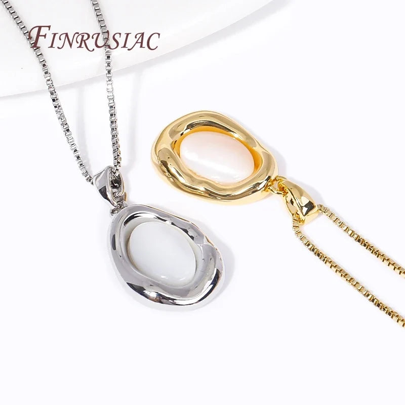 18K Gold Plated Shell Geometry Charm Pendants | DIY Jewelry