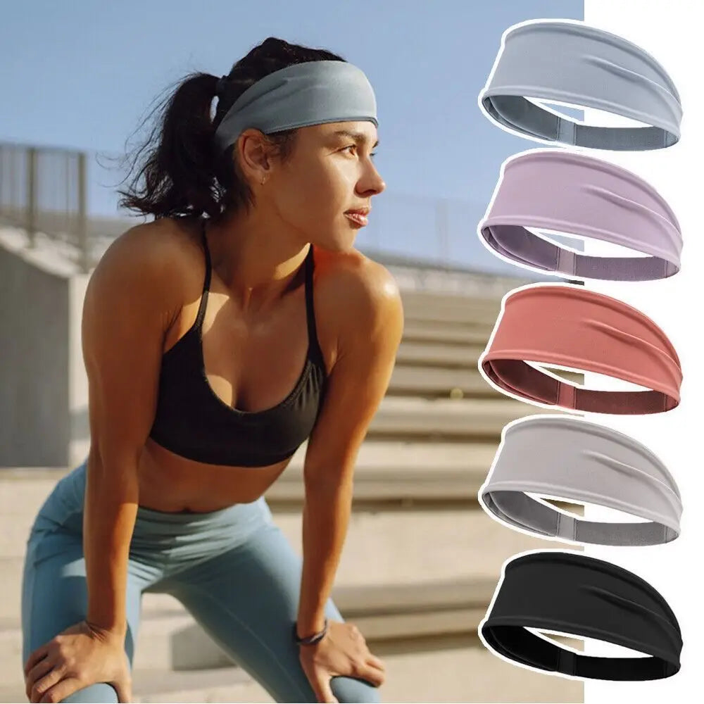 Elastic Yoga Headband – Non-Slip Widened Sports Turban Unisex