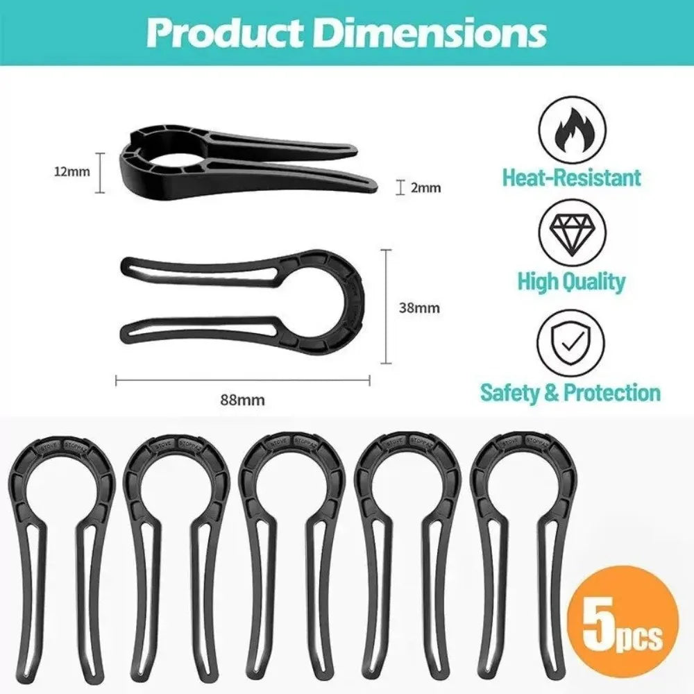 Stove Knob Covers Child Safety Locks – Black 10-Pack