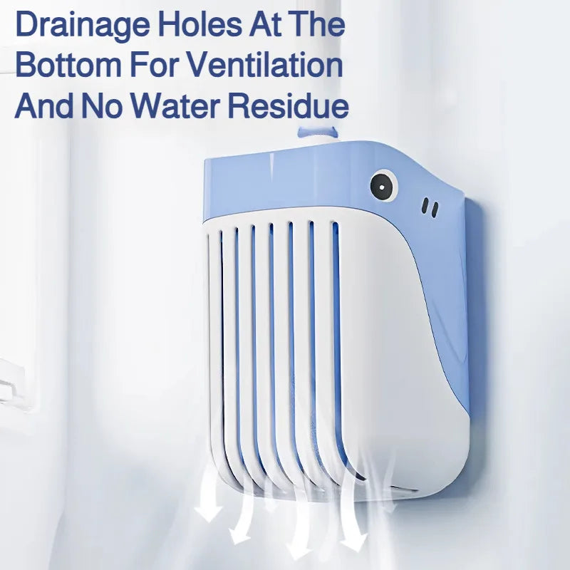 Silicone Toilet Brush with Suction Cup Base & Liquid Fill