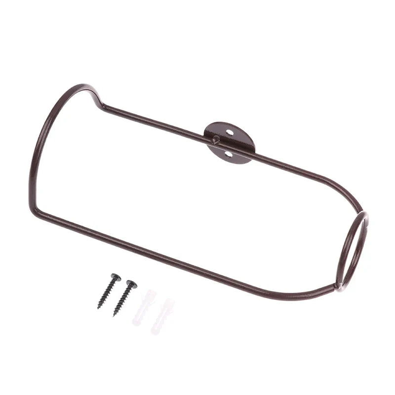 Wall-Mounted Iron Wine & Champagne Bottle Holder Shelf
