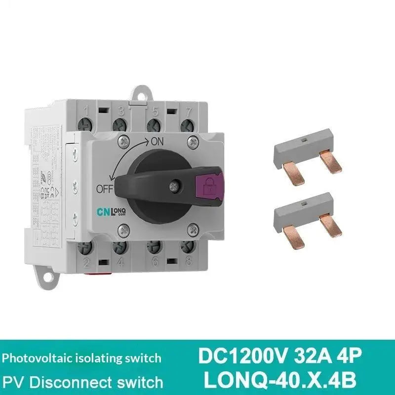 4P DIN-Rail DC Isolator Rotary Switch 32A 1200V – Solar PV