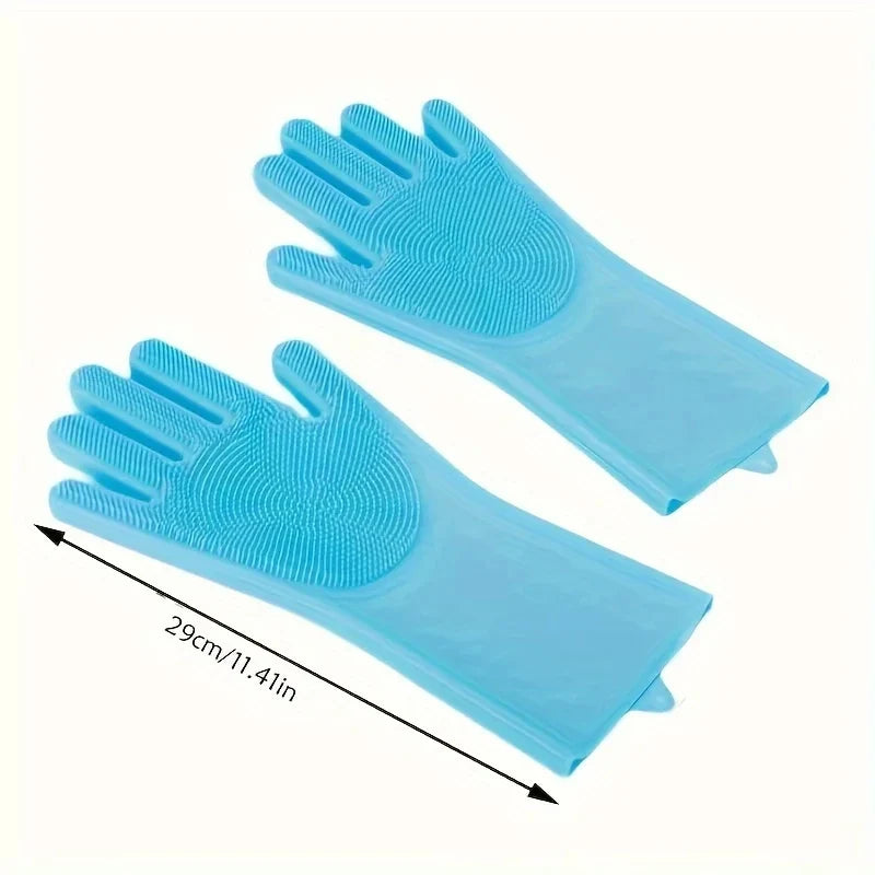 Pet Grooming Silicone Gloves – Dog & Cat Bath Hair Remover