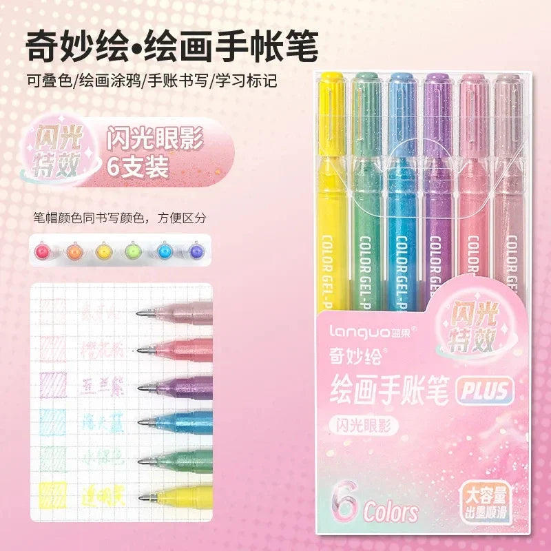 Glitter Gel Pen Set 162 Colors – 0.5mm & 1.0mm Art Pens