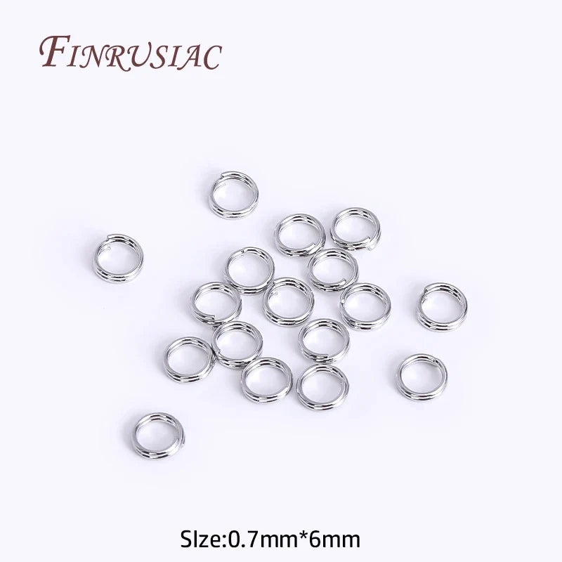 18K Gold Plated Brass Double Loop Split Ring Connectors 100pcs