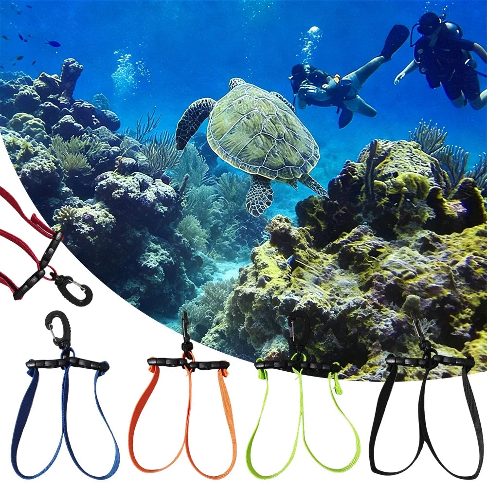 Scuba Diving Fin Holder Clip – 360° Swivel Quick Release Buckle