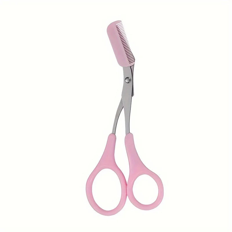 Stainless Steel Eyebrow Scissors with Comb | Precision Grooming