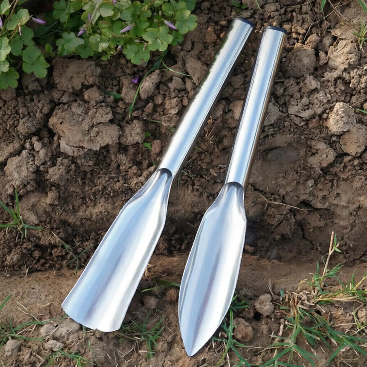 Stainless Steel Potting Scoop & Digging Shovel Set – 2 Pack