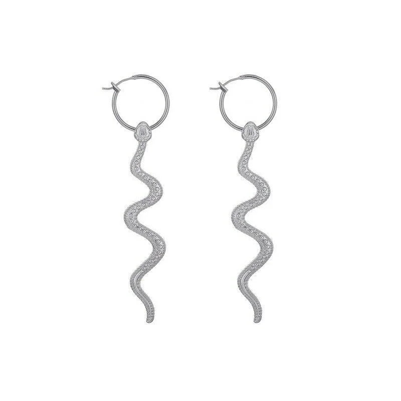 Vintage Snake Dangle Stud Earrings – Zinc Alloy Animal Style