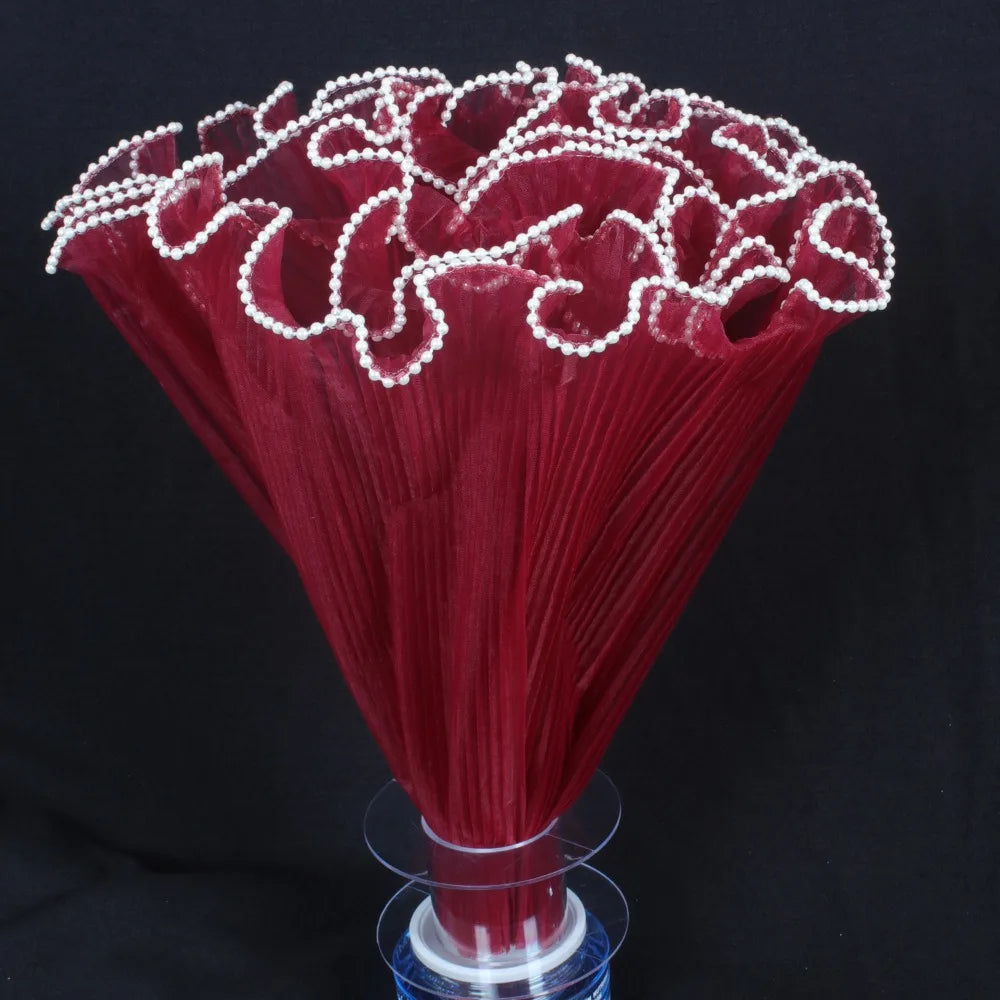 Pearl Wave Lace Mesh Flower Wrapping Yarn 28cm x 4 Yards