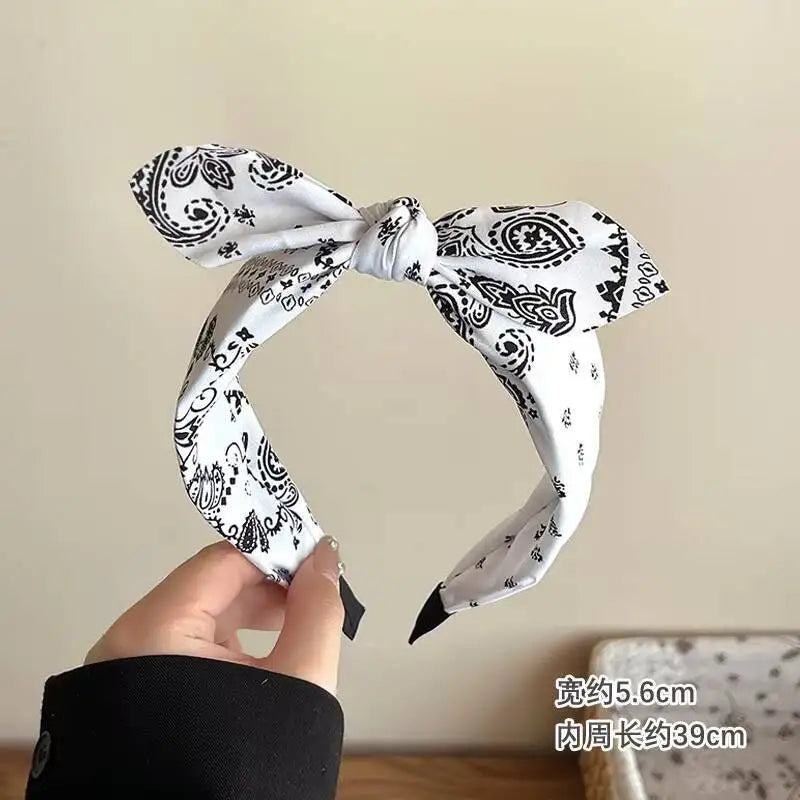 Paisley Cotton Hair Claw Clip with Bow | Women & Girls