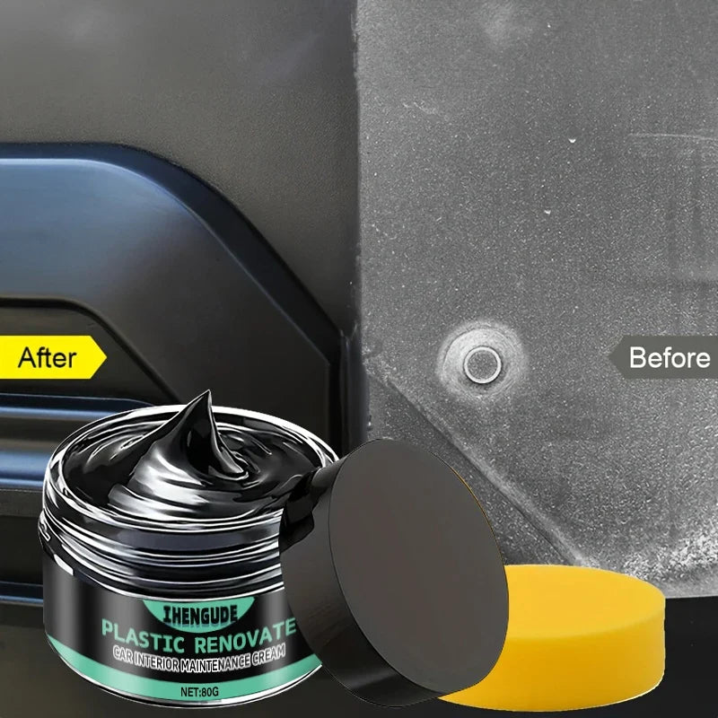 Motorcycle Tire Shine Wax – Black Gloss Tire & Plastic Protector