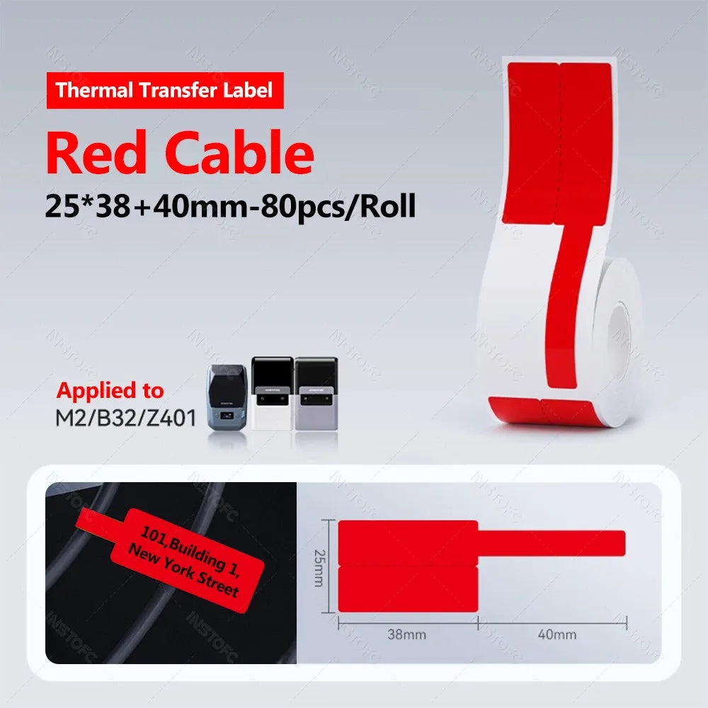 Niimbot M2 Thermal Transfer Labels – Outdoor Cable & Wire Tags