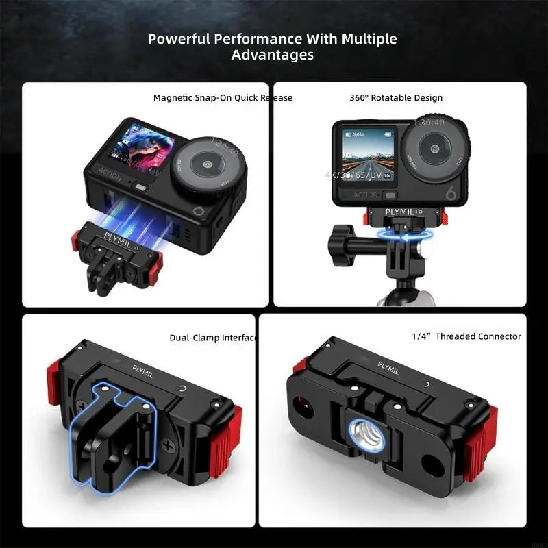 360° Quick Release Rotating Mount Base for DJI Action 6