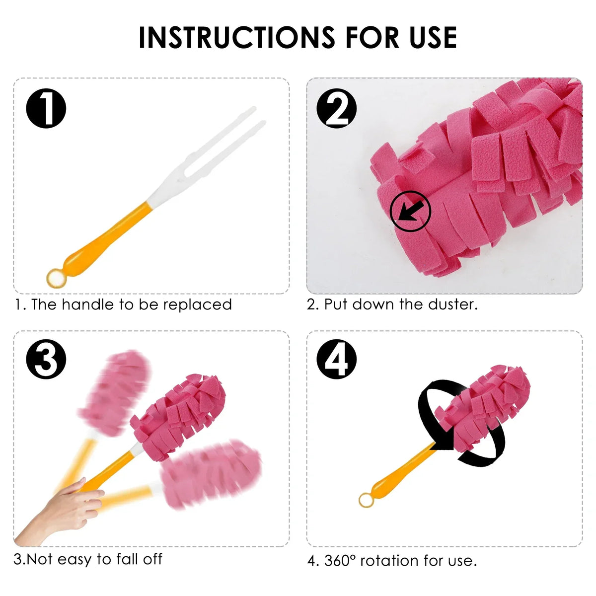 12-Pack Reusable Fleece Duster Refill Pads | Multi-Surface