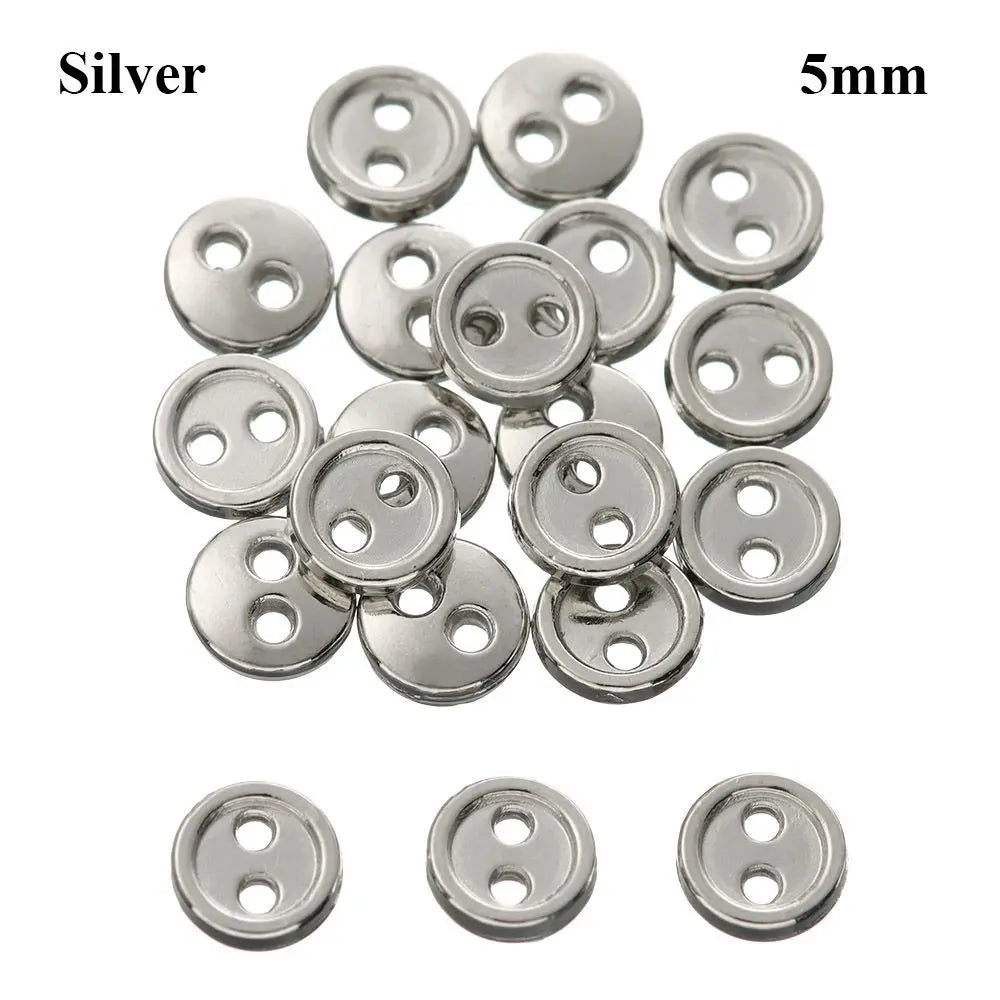 Mini Metal Buttons for Doll Clothes – 20pcs DIY Sewing Craft