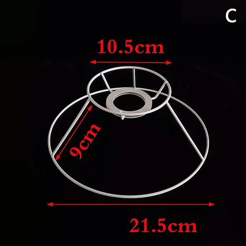 Vintage Iron Wire Lampshade Frame DIY Light Cage Guard Ring