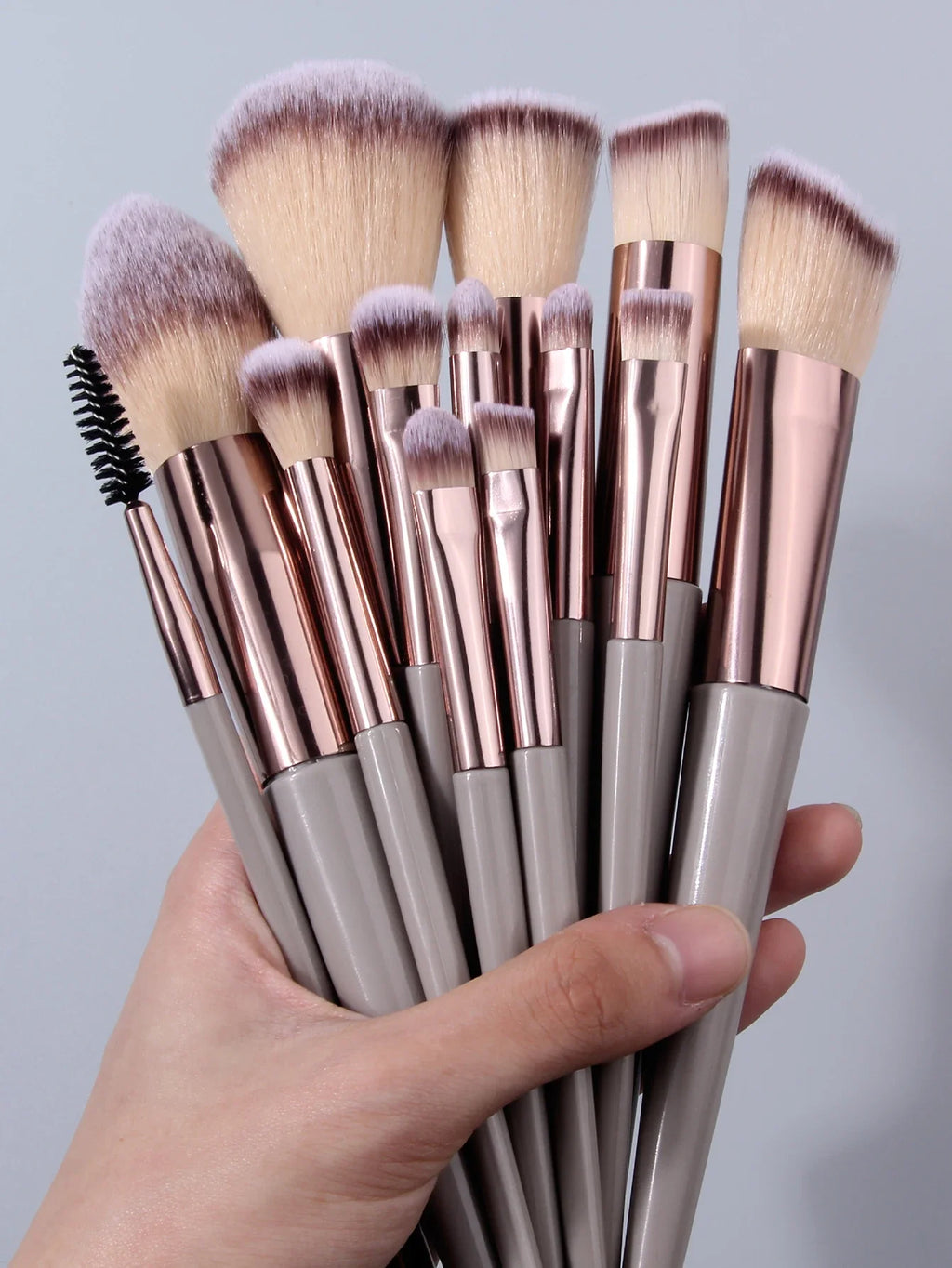 34-Piece Makeup Brush Set with Beauty Egg & Powder Puffs