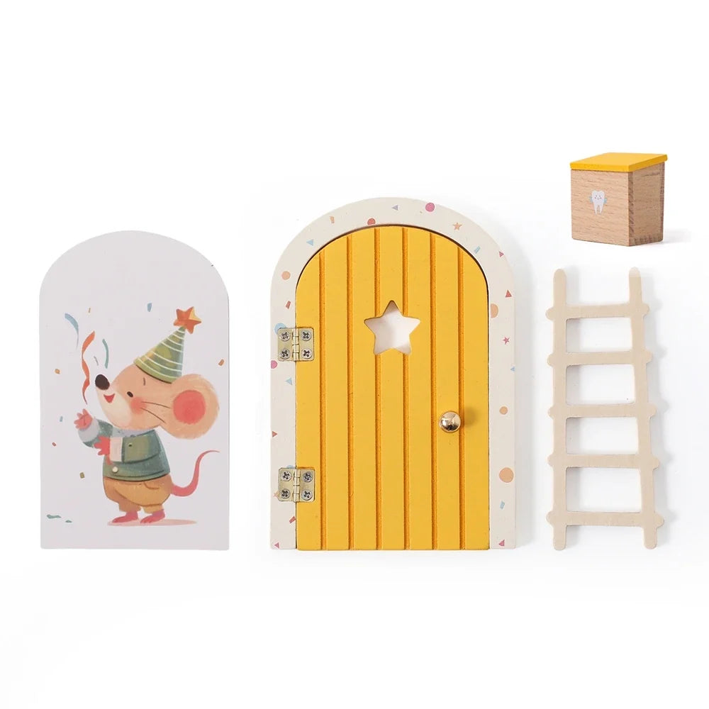 Fairy Door Miniature Wooden Mouse Door Garden Decor