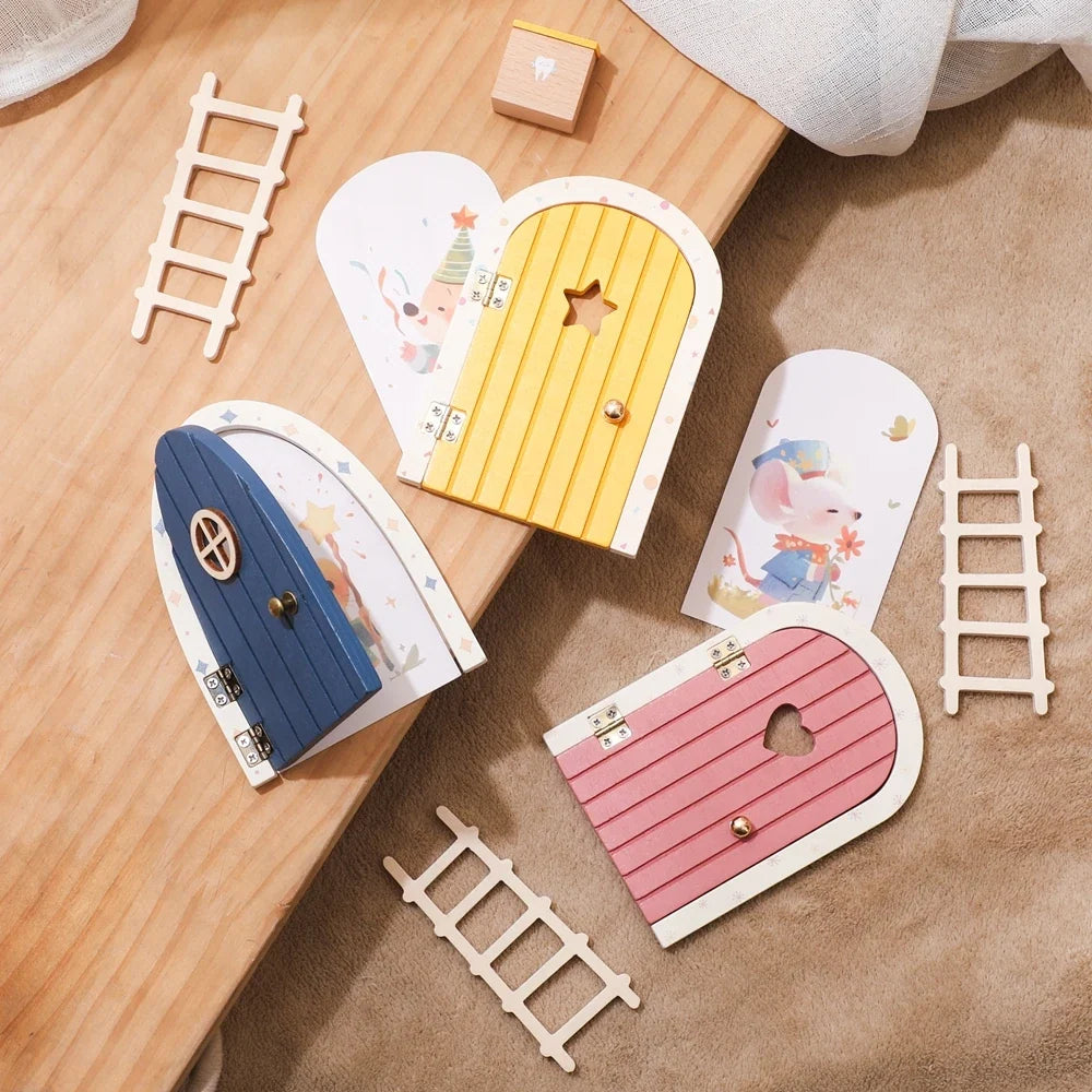 Fairy Door Miniature Wooden Mouse Door Garden Decor