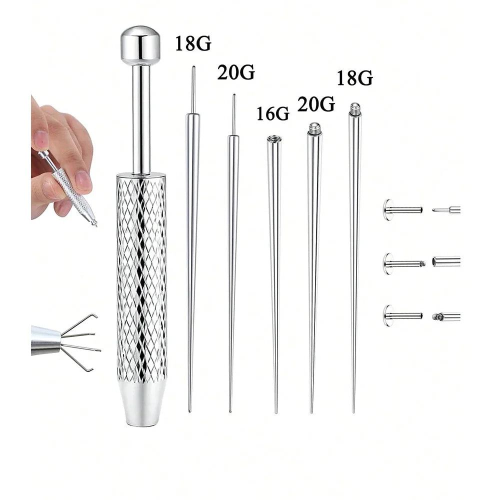 Stainless Steel Piercing Ball Grabber Tool Kit – Lip, Nose & Ear